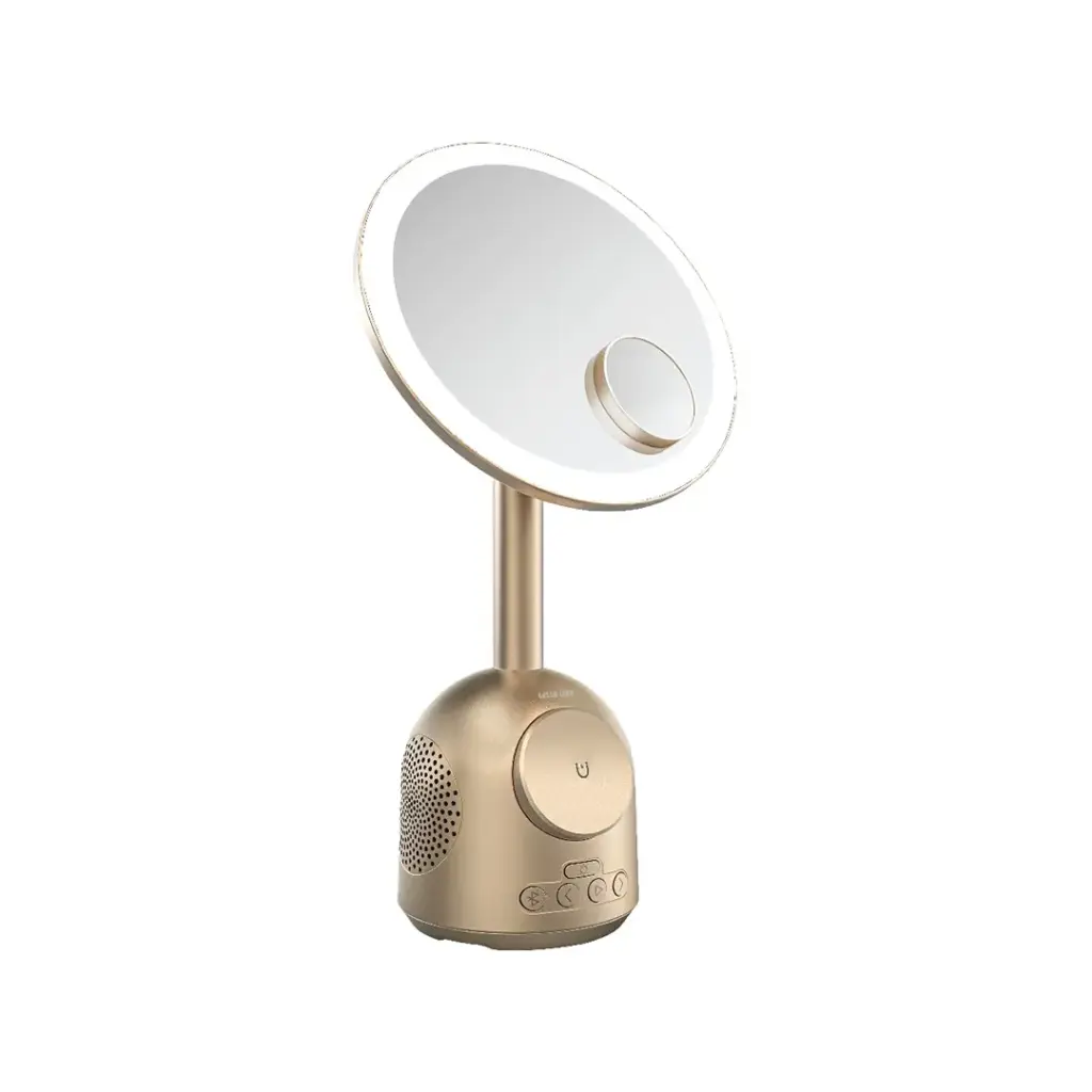 GREEN LION MAKEUP MIRROR WITH SPEAKER AND MAGSAFE CHARGER GOLD GNMKPMRMGGD thumbnail 4