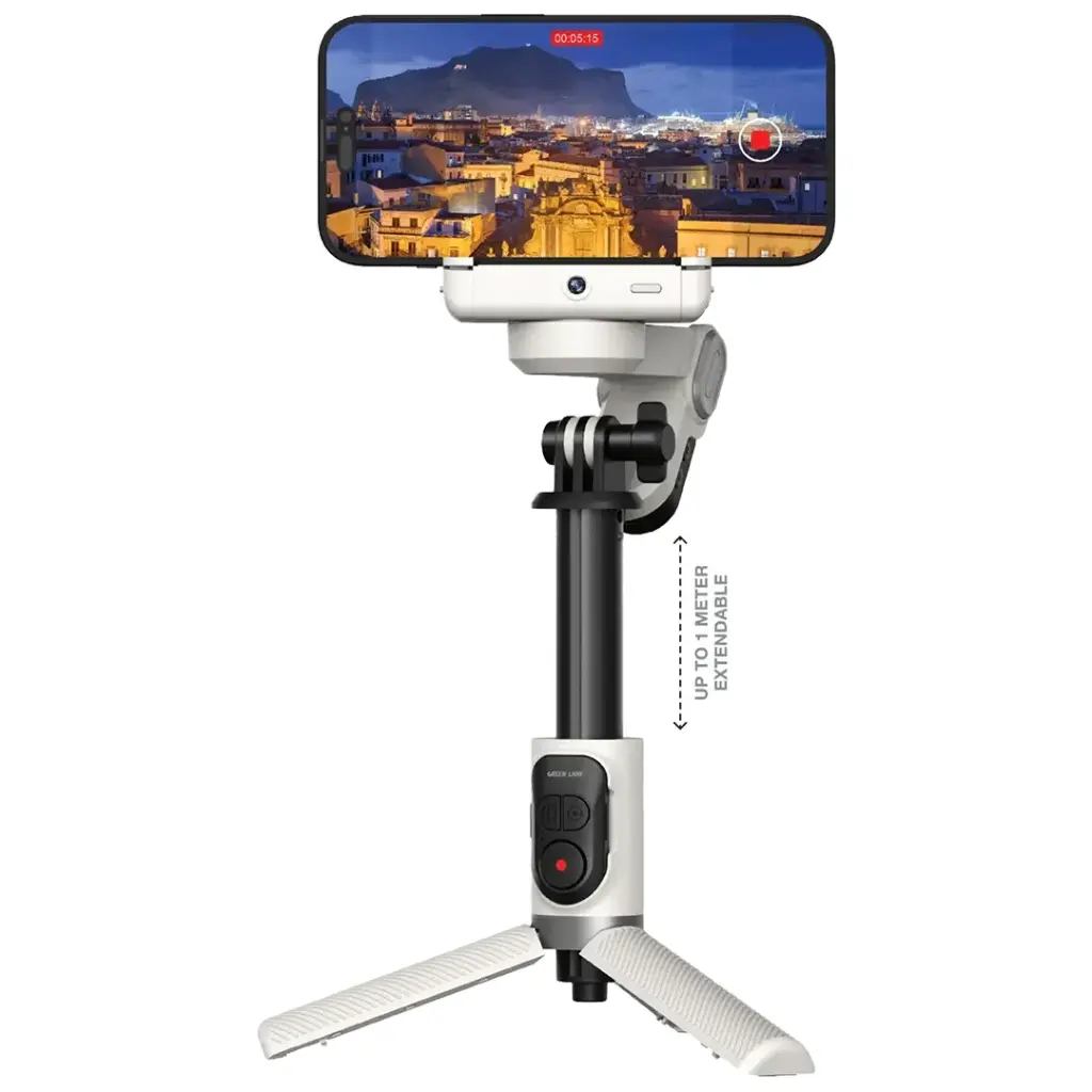 GREEN LION PALERMO GIMBAL TRIPOD STAND WITH REMOTE CONTROL WHITE GNPALXV4GMLWH