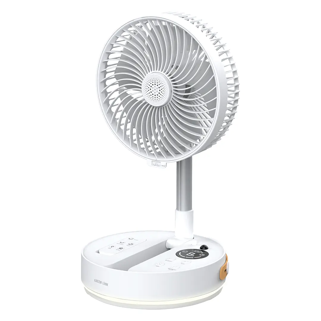 GREEN LION ROVIO 8 INCH FOLDING FAN WHITE GNPF19ROVWH