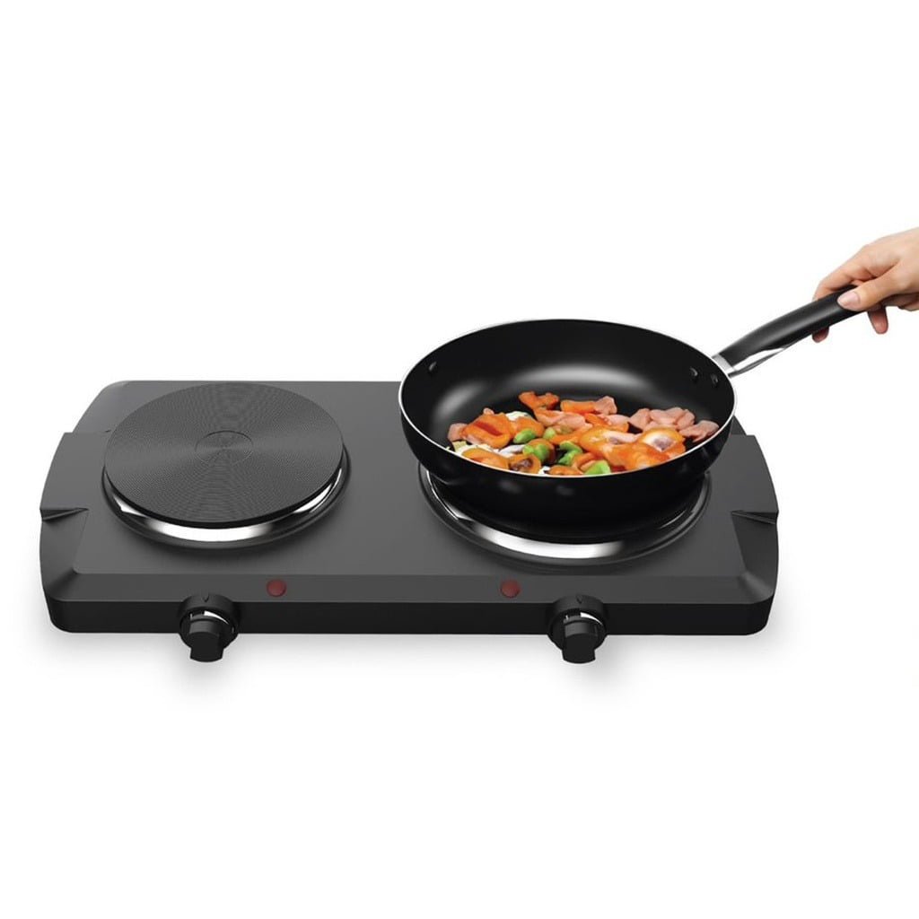 GREEN LION PORTABLE DUAL ELECTRIC STOVE 2500W BLACK GNPTDLESTOVBK