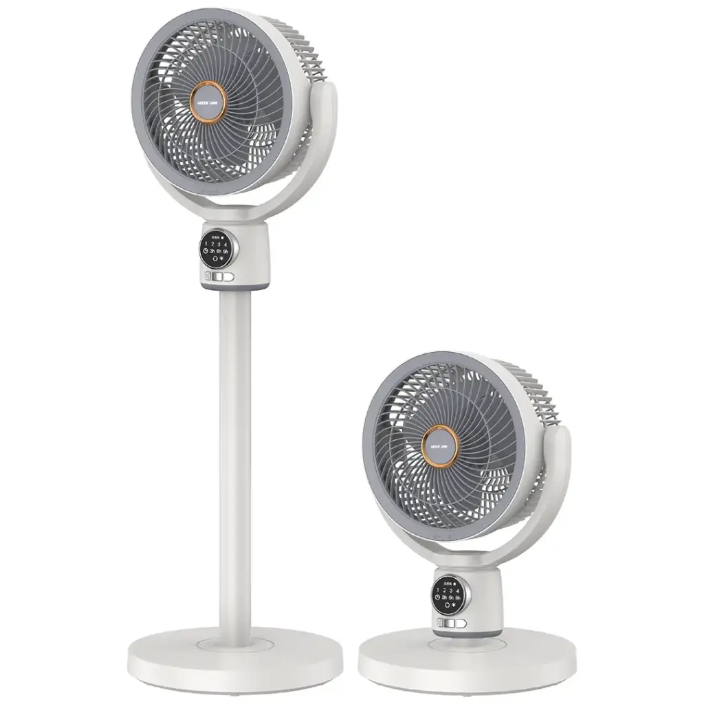 GREEN LION QUAD FLEX FAN RECHARGEABLE 8 INCH 3 BLADE WHITE GNQU8RECFANWH