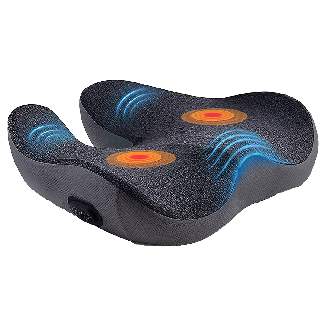 GREEN LION RELIEVE SEAT CUSHION MASSAGE HEAT THERAPY GREY GNRELSTCUSHGY