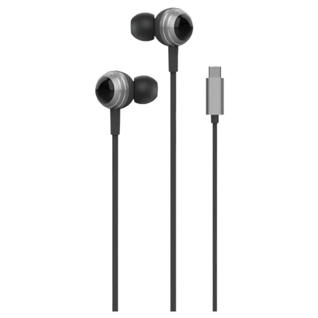 GREEN LION STEREO WIRED EARPHONE 1.2M TYPE C X70 BLACK GNSTRX70WCBK