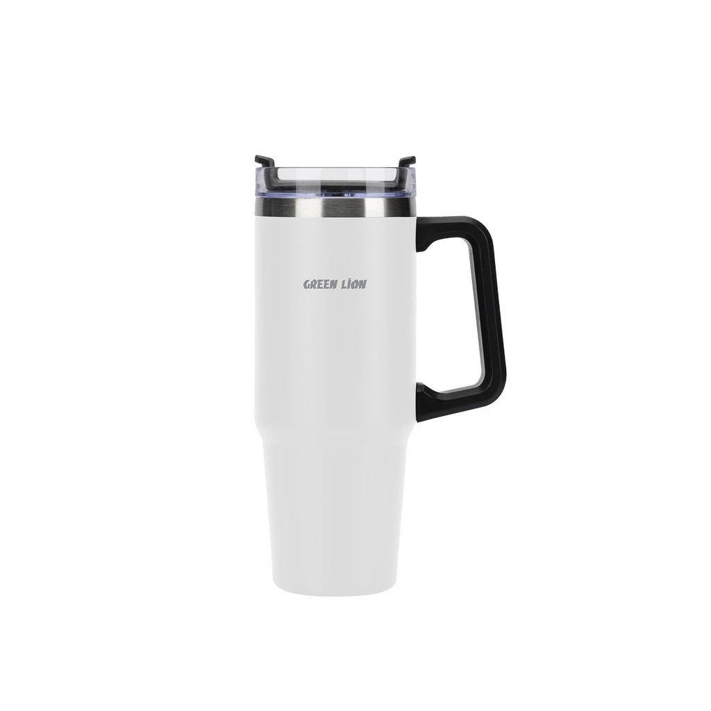 GREEN LION VACUUM TRAVEL MUG WHITE GNVACTVMUGWH