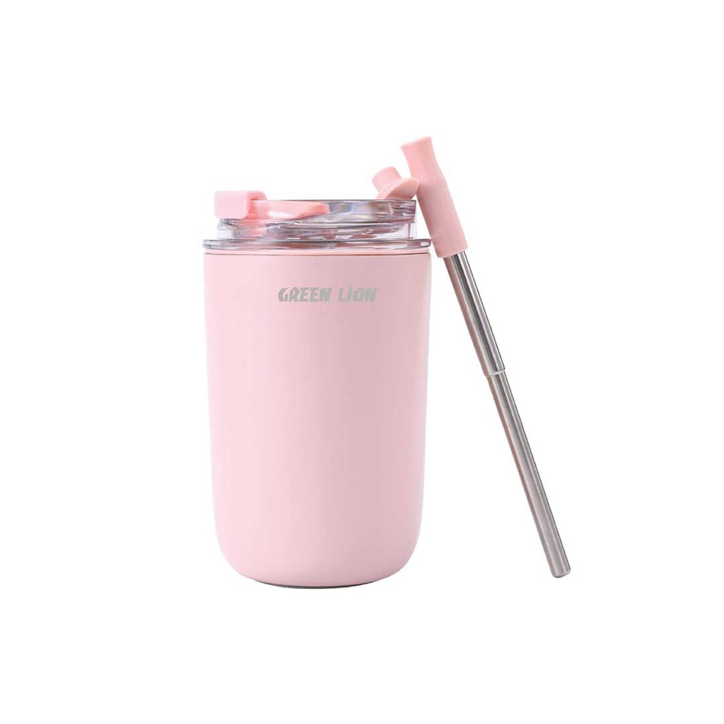 GREEN LION VACUUM TRAVEL MUG LITE 280 ML PINK GNVATMUG280PK