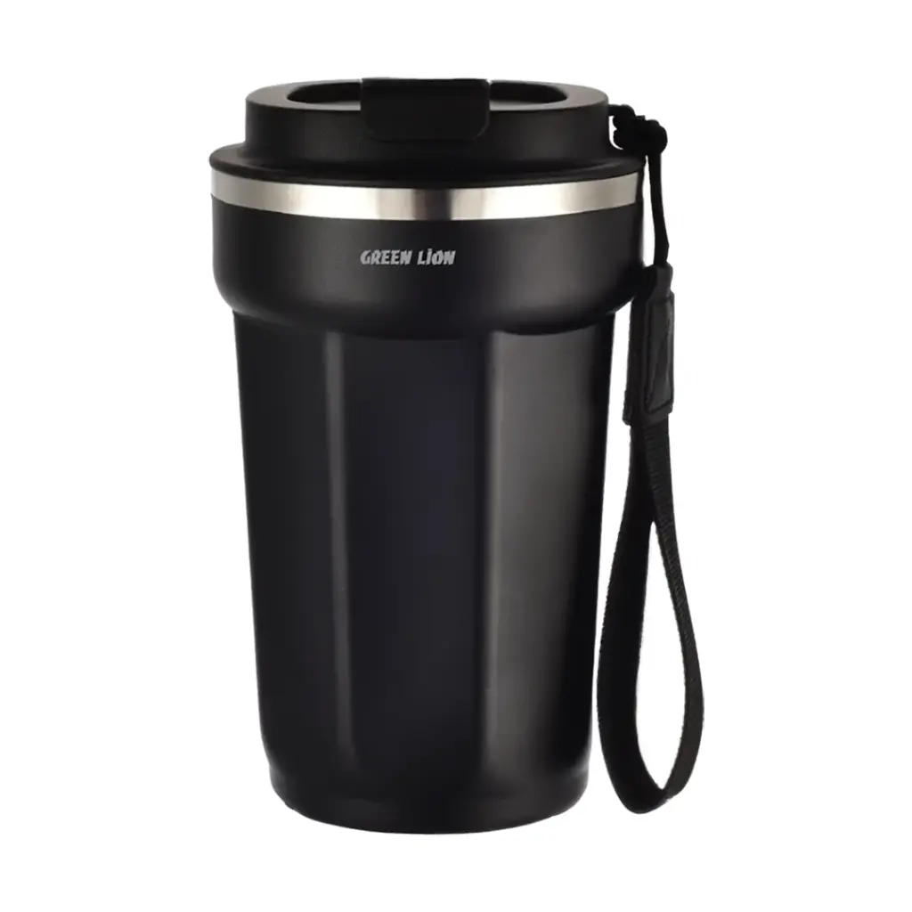 GREEN LION VACUUM MUG 380 ML BLACK GNVCMC380MLBK