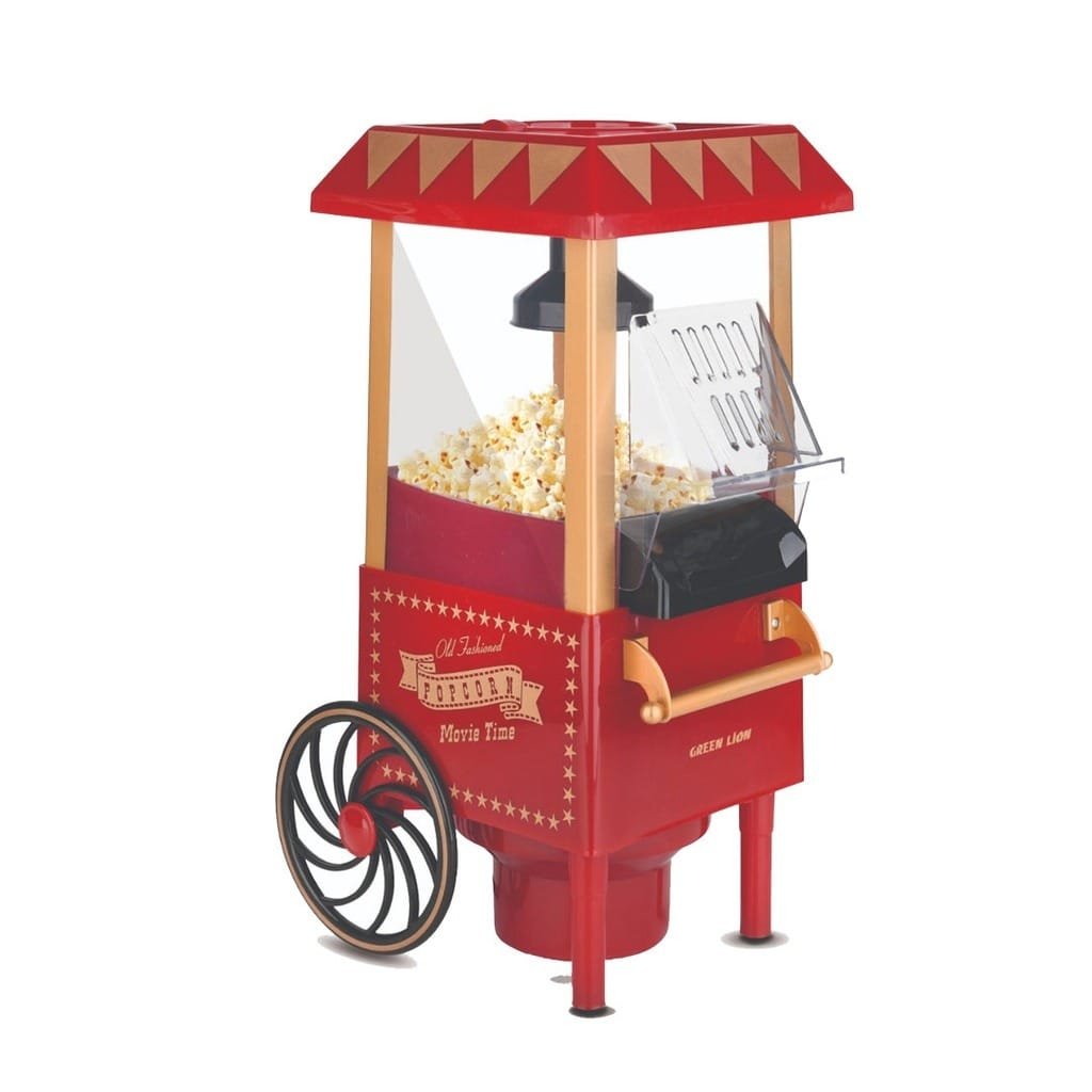 GREEN LION VINTAGE POPCORN MAKER RED GNVNTPOPMRRD