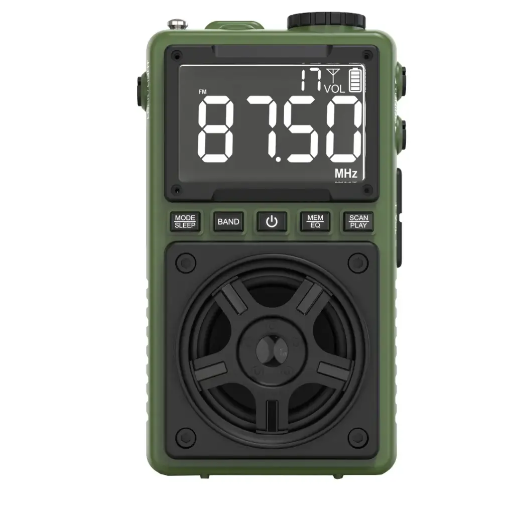 GREEN LION VOYAGER PORTABLE RADIO WITH BLUETOOTH SPEAKER GREEN GNVYGRDIOGN