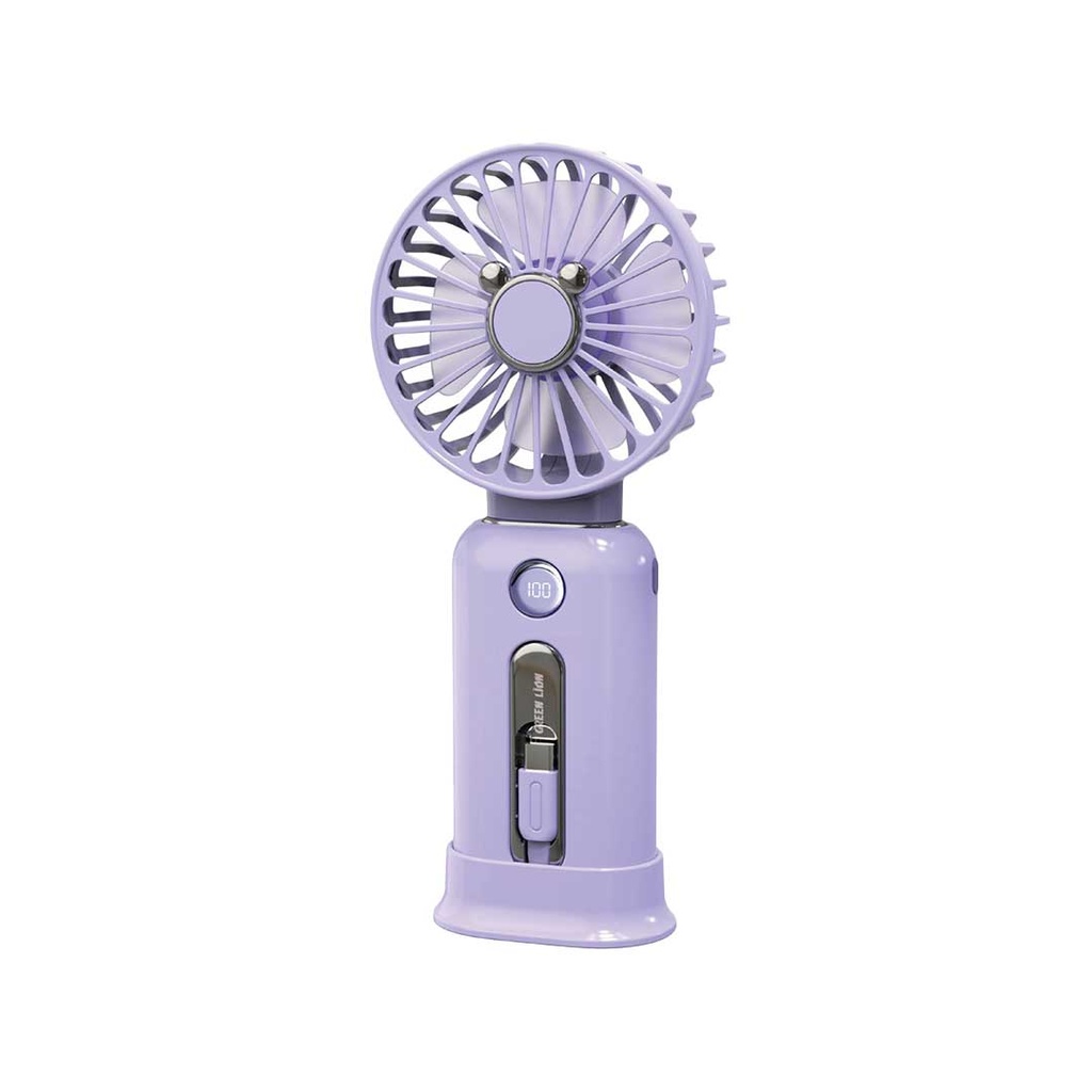 GREEN LION WINDMATE PORTABLE POWER BANK & FAN 10K MAH PURPLE GNWIMTPB10PL