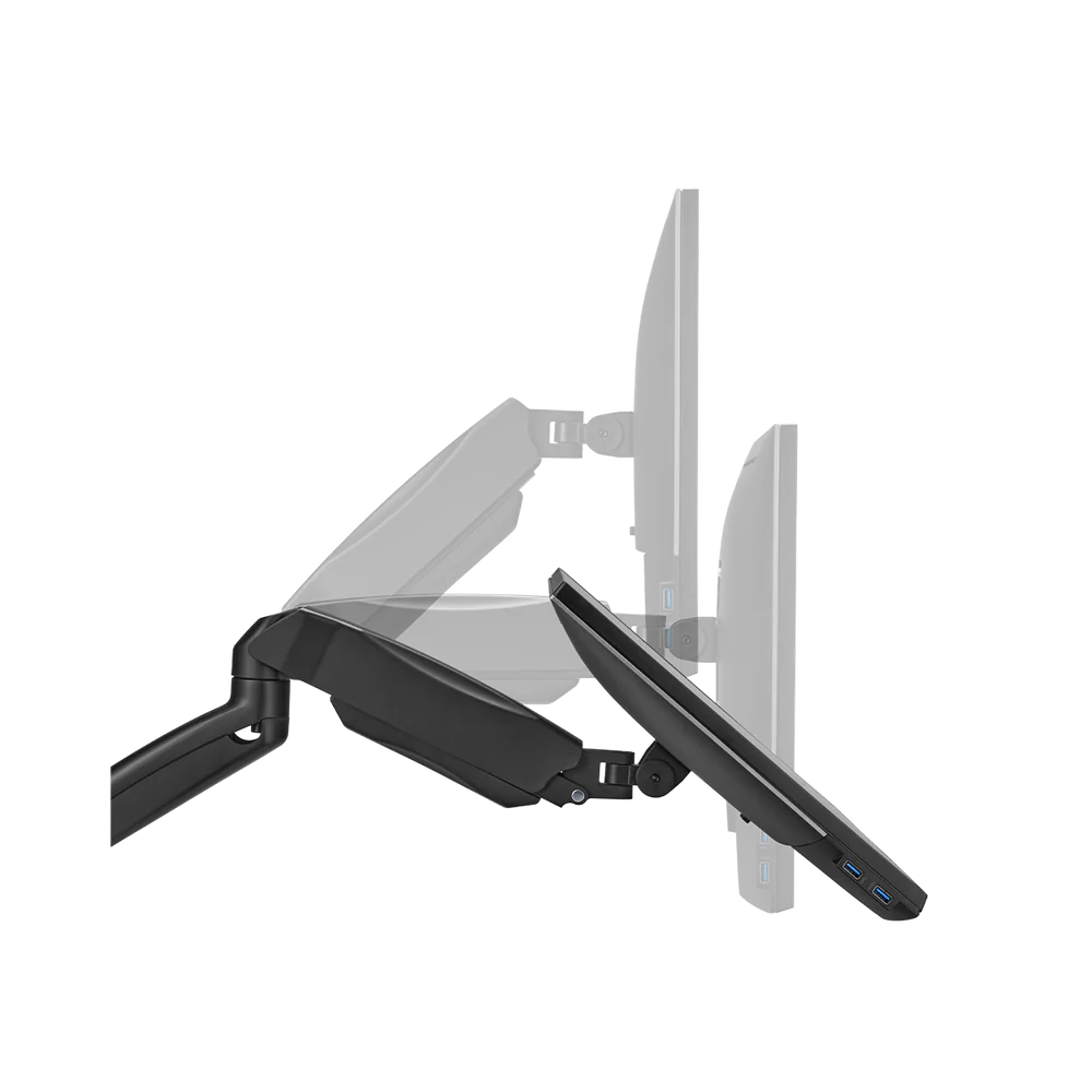 GameOn Economy Spring-Assisted Wall-Mounted Dual Monitor Arm (GO-5008) - Adjustable and Space-Saving Design thumbnail 4