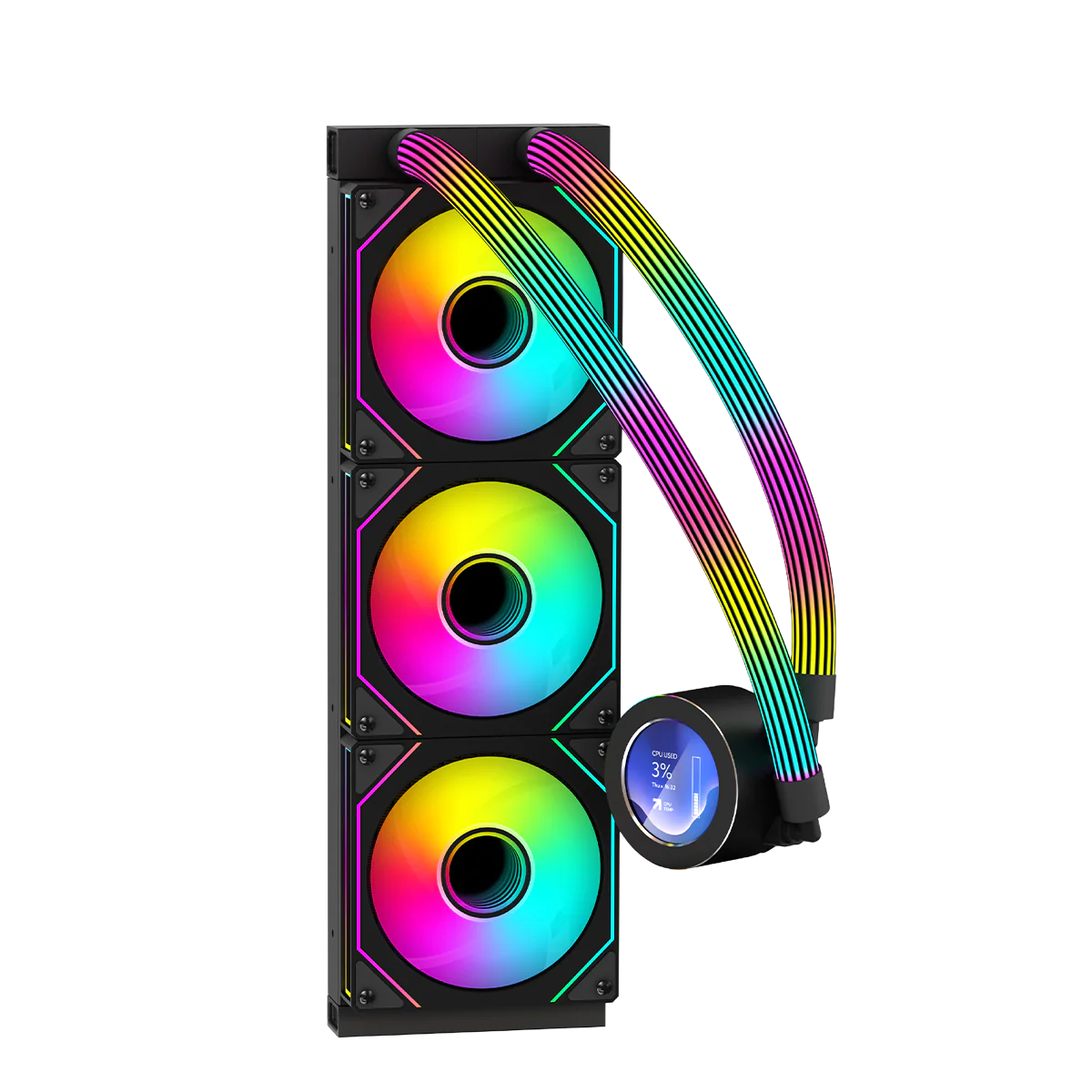 GameOn Kraken N360 360mm LCD Display Liquid CPU Cooler with ARGB Tube GOKRAKENN360 thumbnail 13