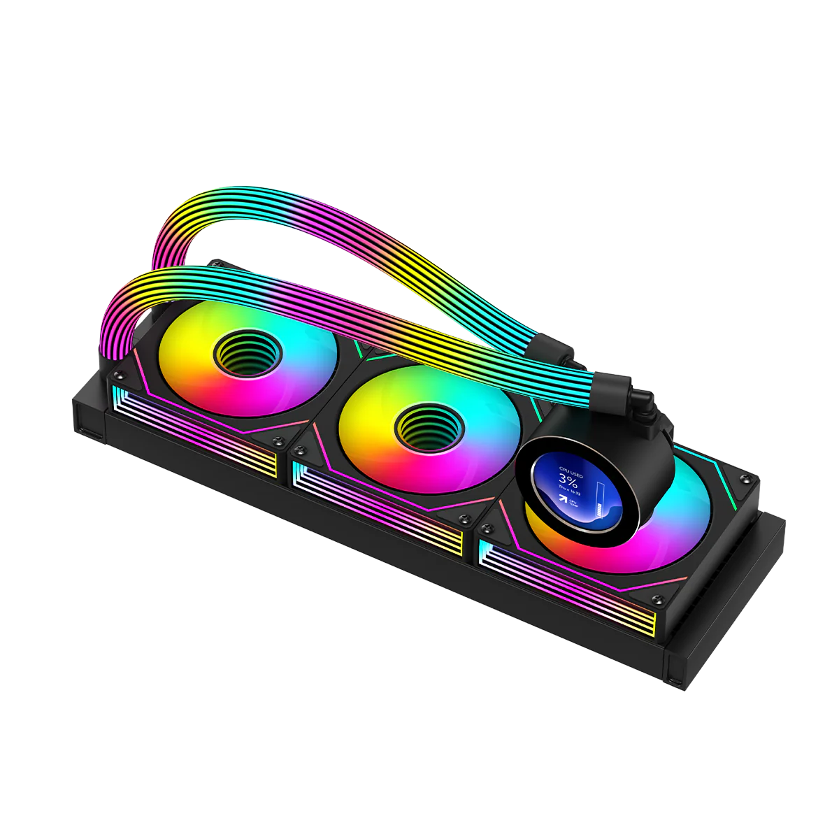 GameOn Kraken N360 360mm LCD Display Liquid CPU Cooler with ARGB Tube GOKRAKENN360 thumbnail 10