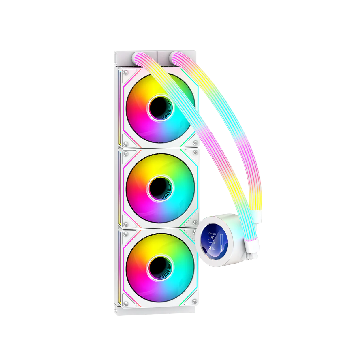 GameOn Kraken N360 360mm LCD Display Liquid CPU Cooler with ARGB Tube GOKRAKENN360 thumbnail 6