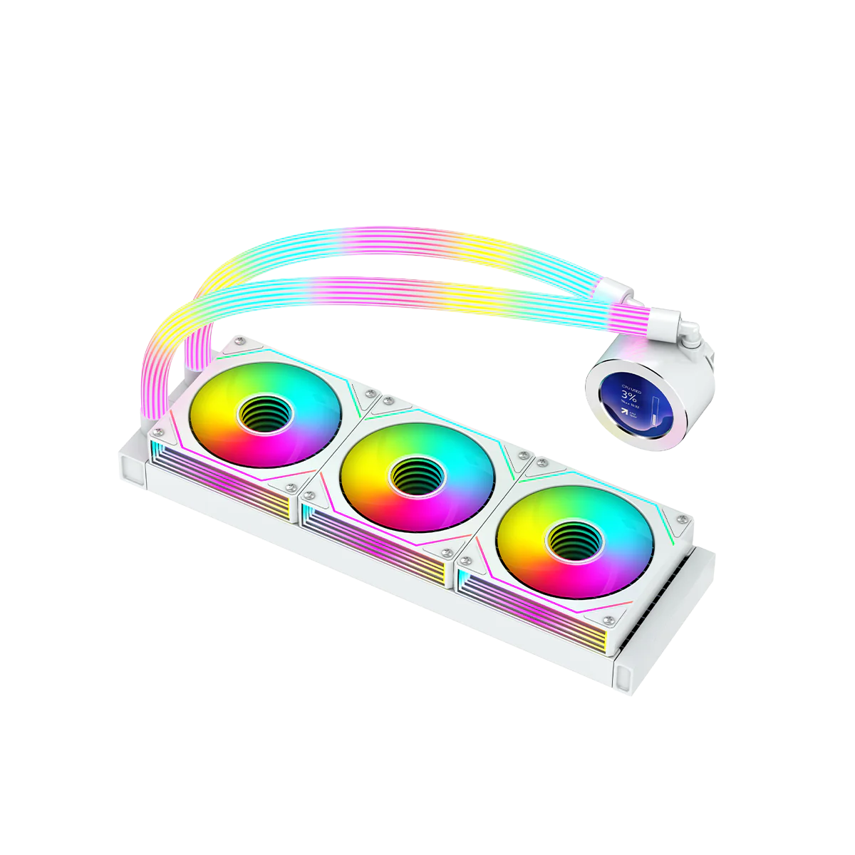 GameOn Kraken N360 360mm LCD Display Liquid CPU Cooler with ARGB Tube GOKRAKENN360 thumbnail 3