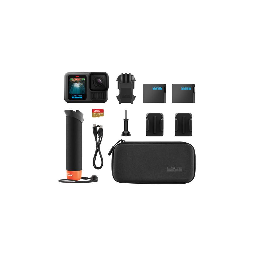 GOPRO HERO 13 CAMERA WITH ACCESSORY BUNDLE BLACK CHDRB-131-RW
