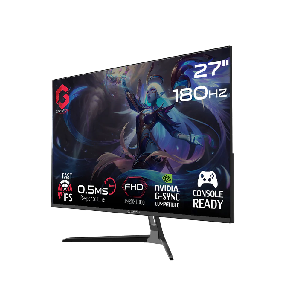 GameOn 27-Inch Gaming Monitor (FHD, 180Hz, HDMI 2.1, Model GOPS27180IPS) - Smooth and Immersive Gameplay thumbnail 2