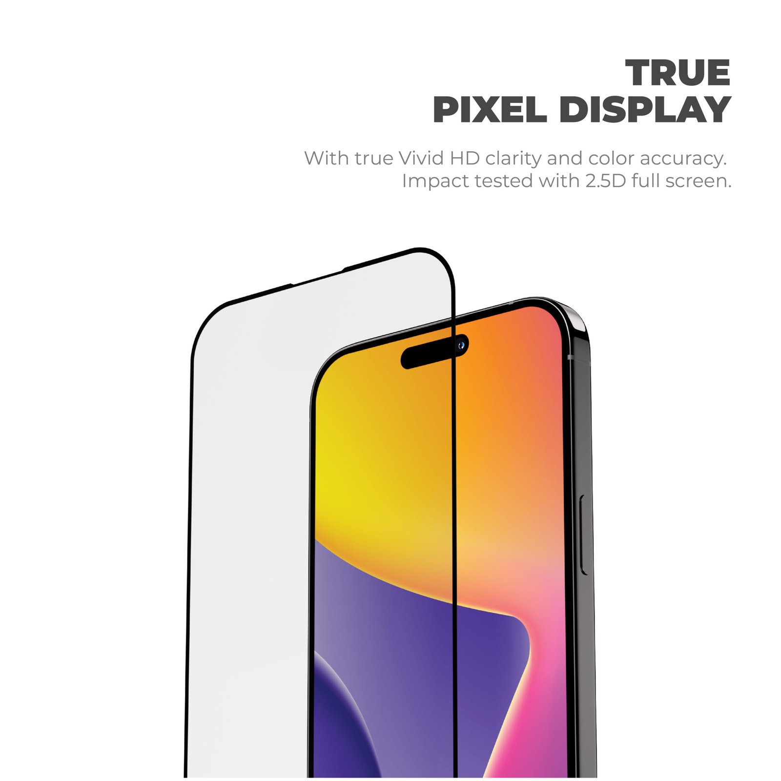 Bluepebble iPhone 16 Series Graphene Rock Series Tempered Glass - 2.5D Clear & Privacy Protection thumbnail 2