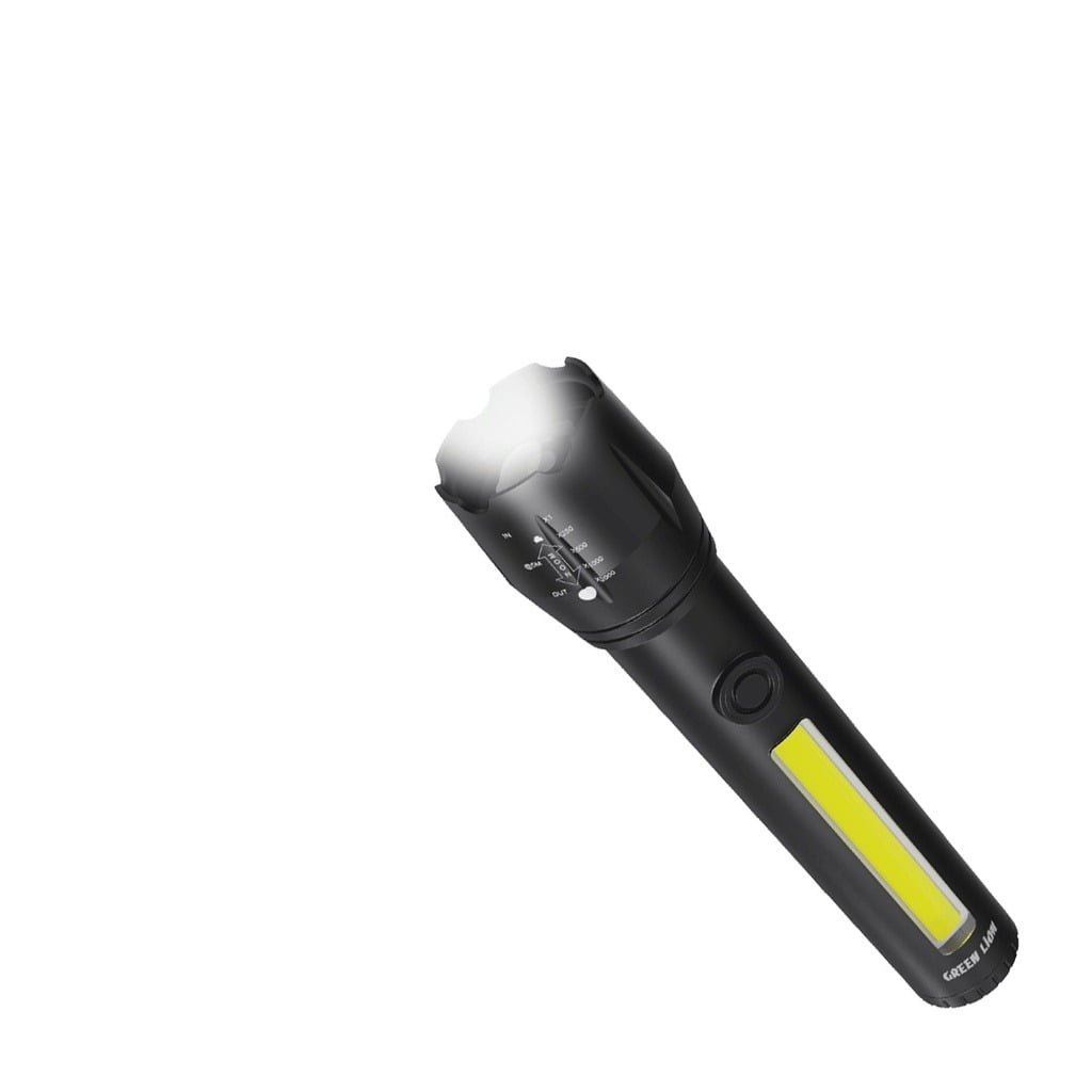 GREEN LION 2 IN 1 ADJUSTABLE TORCH BLACK thumbnail 2