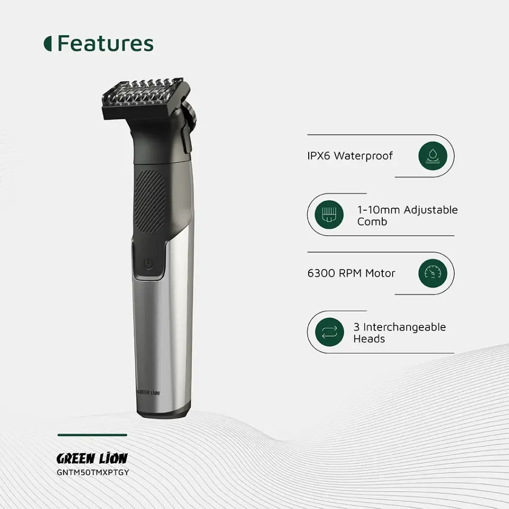 GREEN LION 3 IN 1 EXPERT HAIR TRIMMER & SHAVER BLACK GNTM50TMXPTGY thumbnail 4