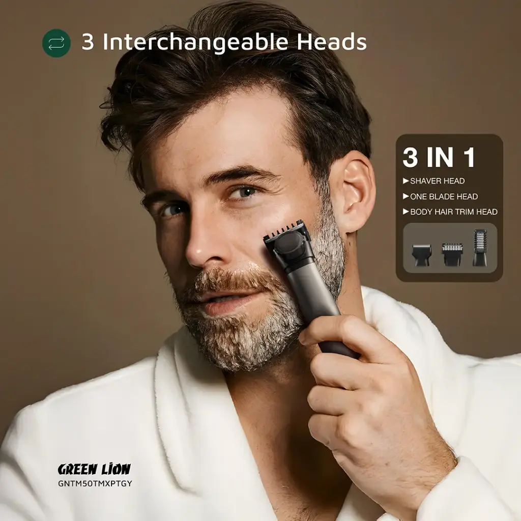 GREEN LION 3 IN 1 EXPERT HAIR TRIMMER & SHAVER BLACK GNTM50TMXPTGY thumbnail 6