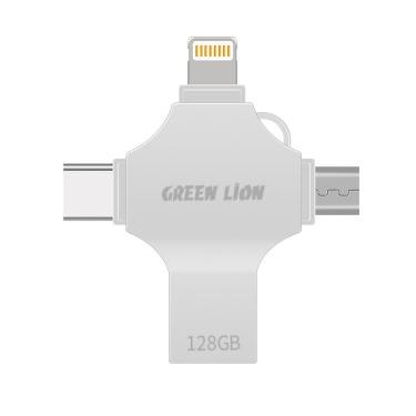 GREEN LION 4 IN 1 USB FLASH DRIVE 128GB SILVER GN4IN1USB128SL thumbnail 2