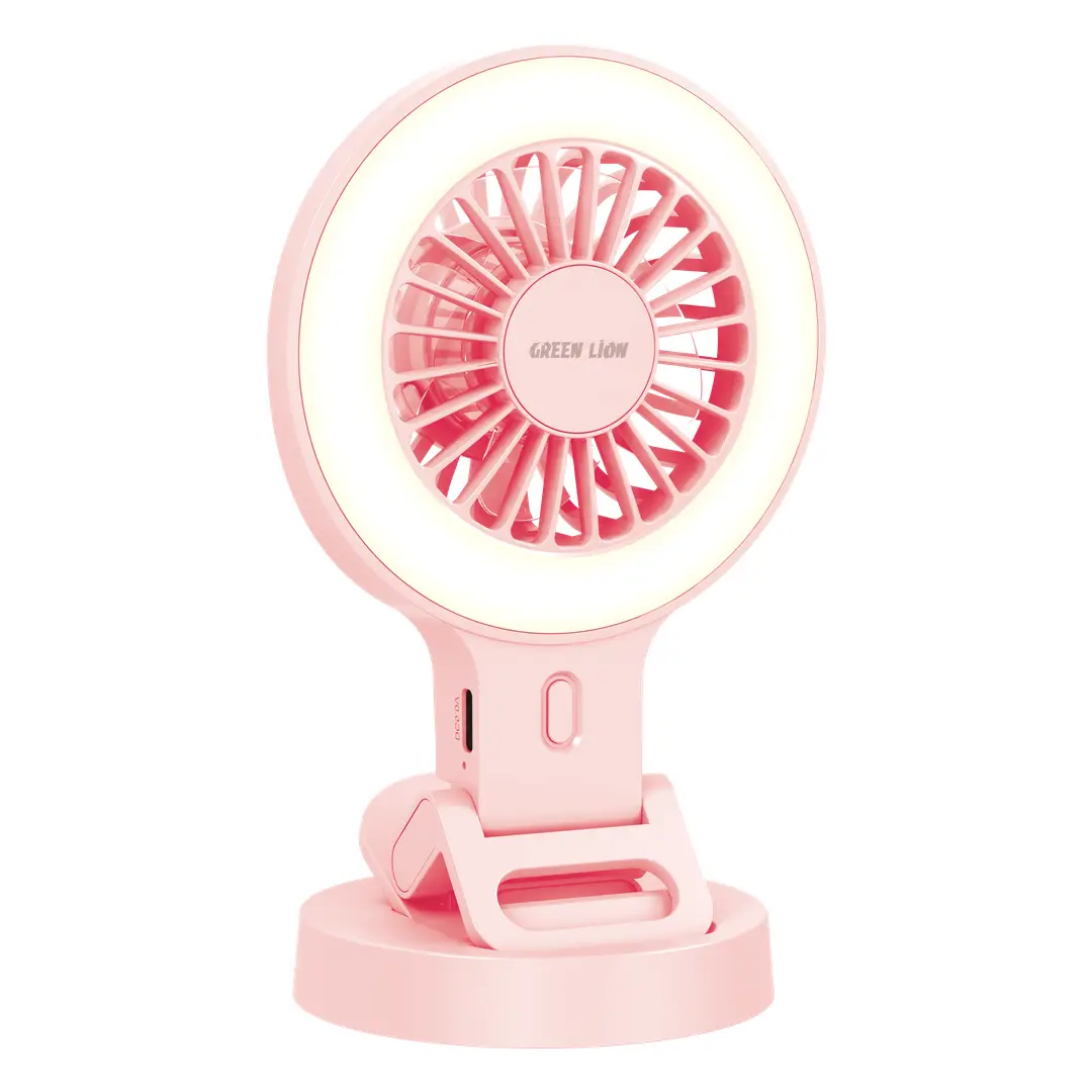 GREEN LION AIR GLOW CLIP-ON RECHARGEABLE FAN PINK GNPF3AGFANPK thumbnail 2