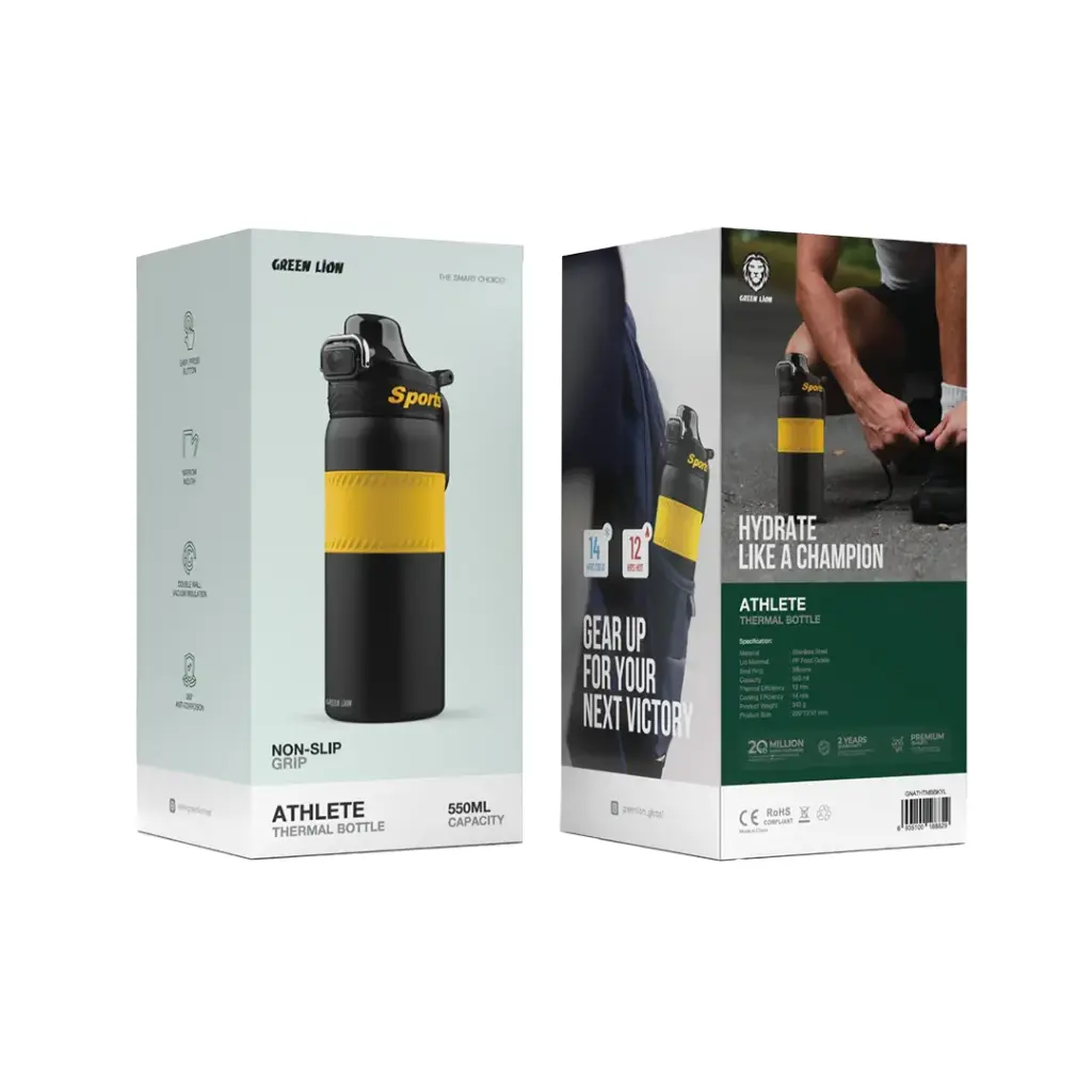 GREEN LION ATHLETE THERMAL BOTTLE YELLOW GNATHTMBBKYL thumbnail 2
