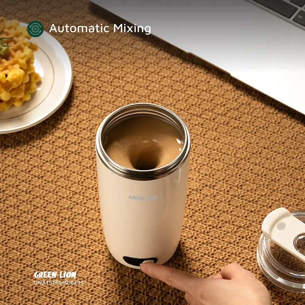 GREEN LION AUTO-STIRRING MUG 350ML CREAM GNATSTRLMUGCM thumbnail 4
