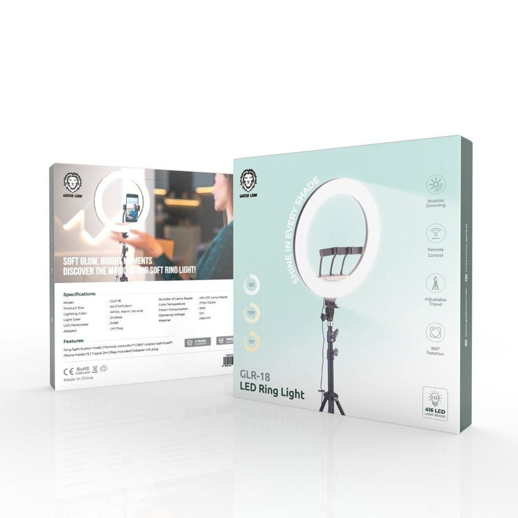 GREEN LION LED RING LIGHT GLR-18 GNRNGLIT18 thumbnail 2