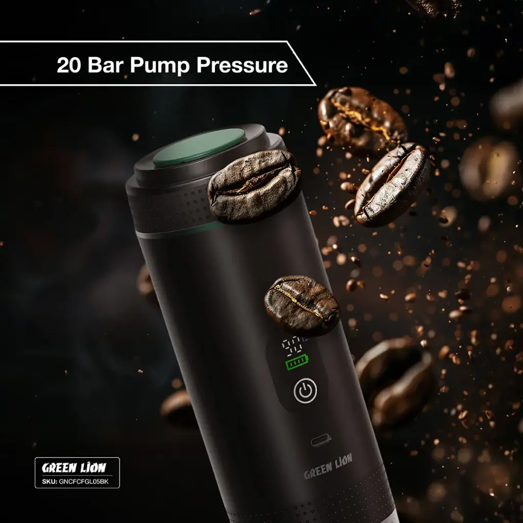 GREEN LION CAFFEX COFFEE MAKER 72W BLACK GNCFCFGL05BK thumbnail 3
