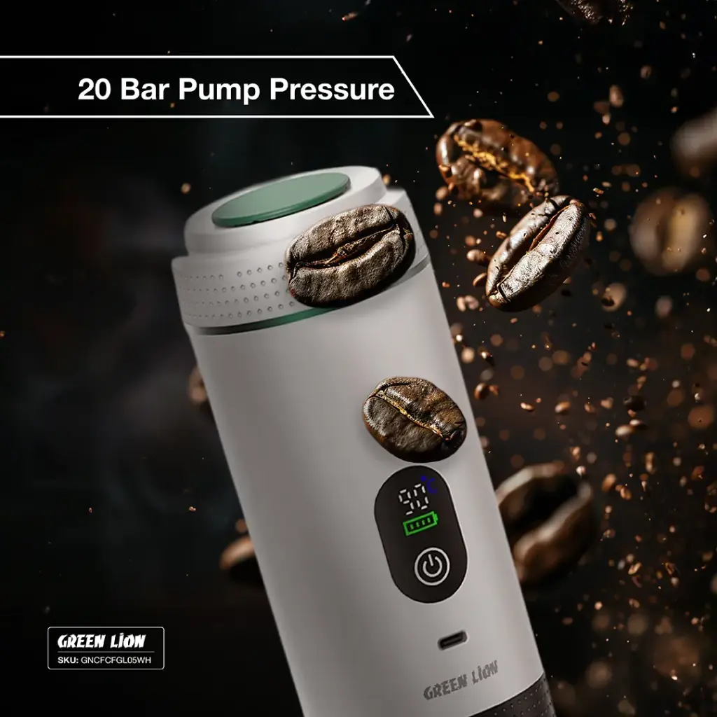 GREEN LION CAFFEX COFFEE MAKER 72W WHITE GNCFCFGL05WH thumbnail 3