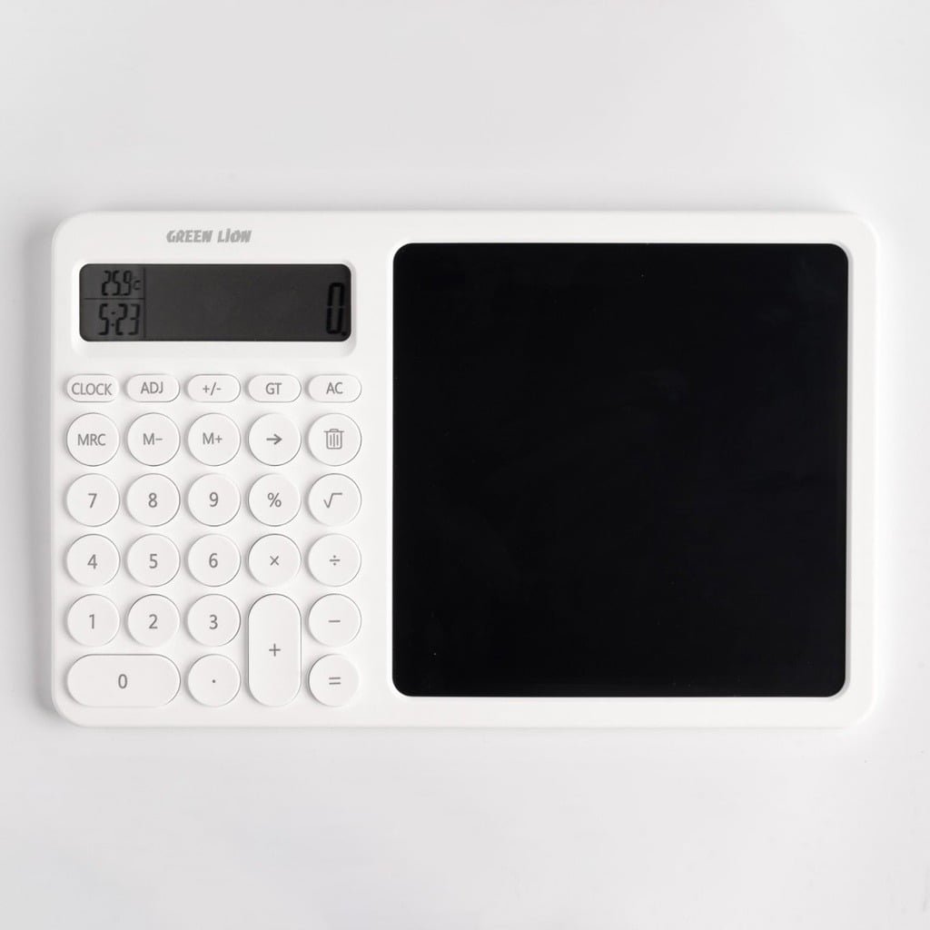 GREEN LION CALCWRITE PRO CALCULATOR-WRITING PAD COMBO WHITE GNCALCWPADWH thumbnail 3