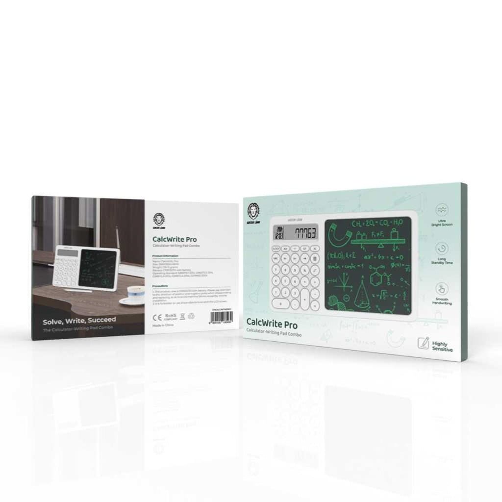 GREEN LION CALCWRITE PRO CALCULATOR-WRITING PAD COMBO WHITE GNCALCWPADWH thumbnail 2