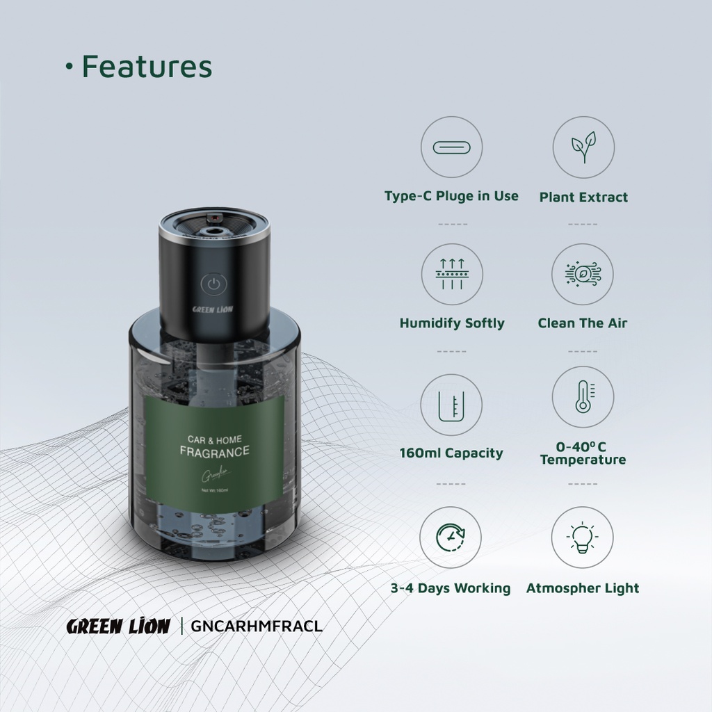GREEN LION CAR AND HOME FRAGRANCE CLEAR GNCARHMFRACL thumbnail 3