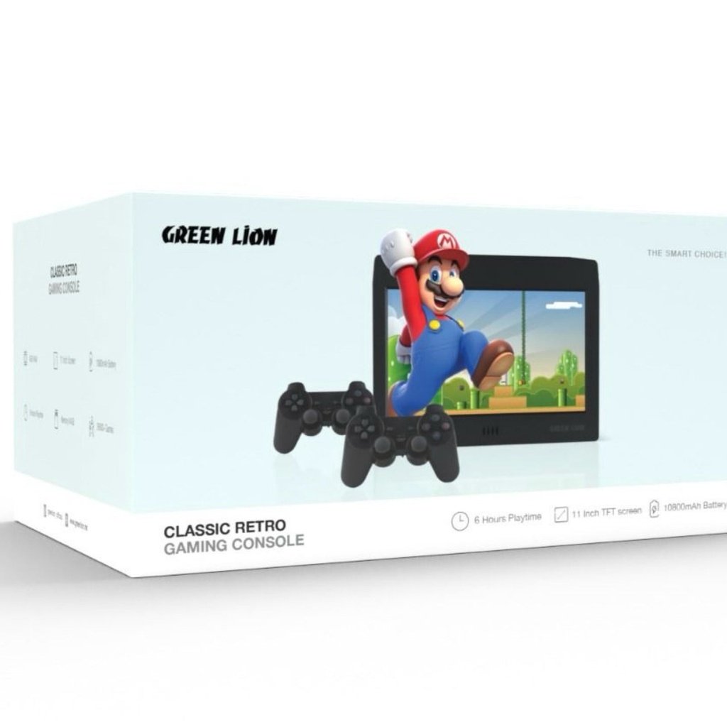 GREEN LION CLASSIC RETRO GAMING CONSOLE 11 INCH BLACK GNCREGC11BK