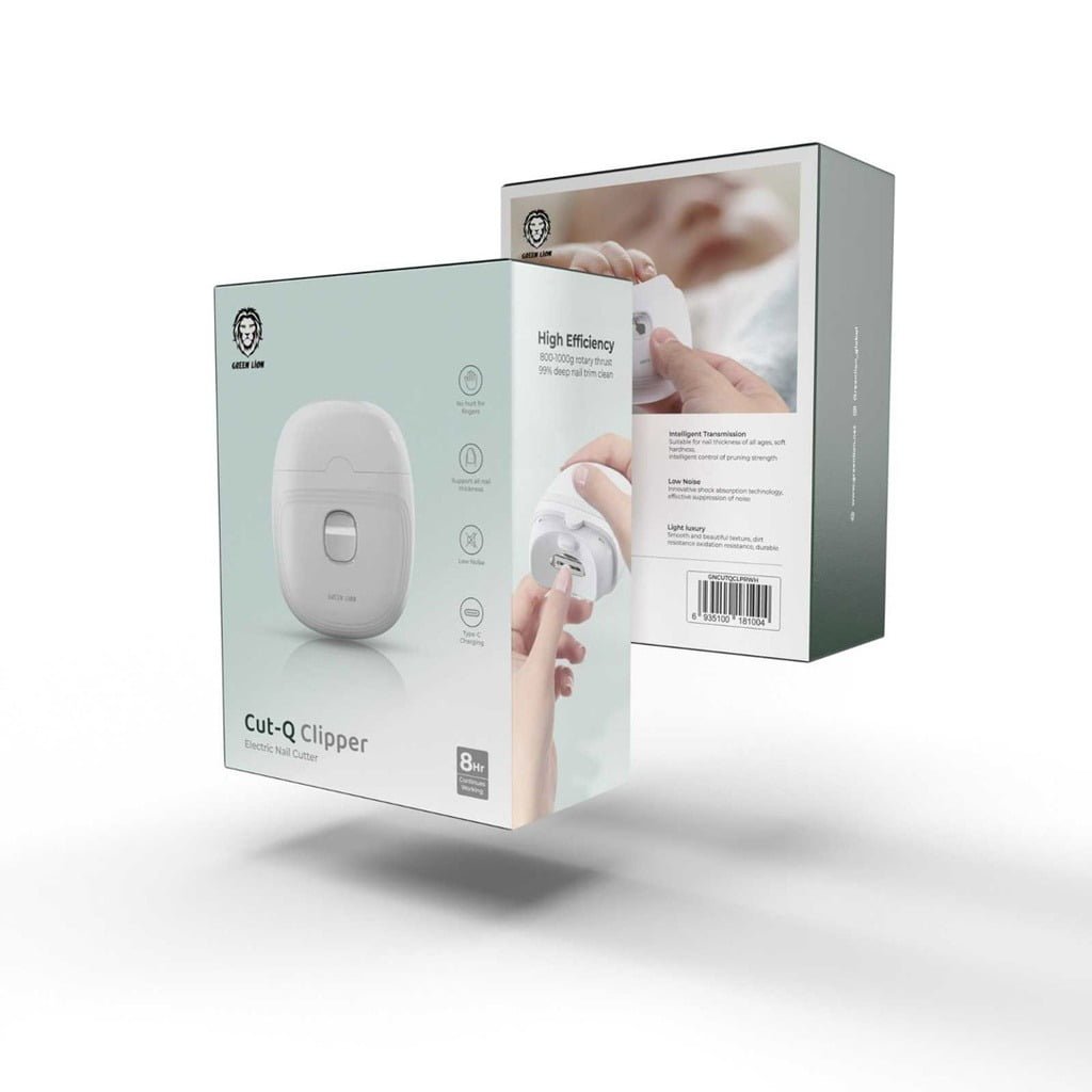 GREEN LION CUT Q CLIPPER ELECTRIC NAIL CUTTER WHITE thumbnail 2