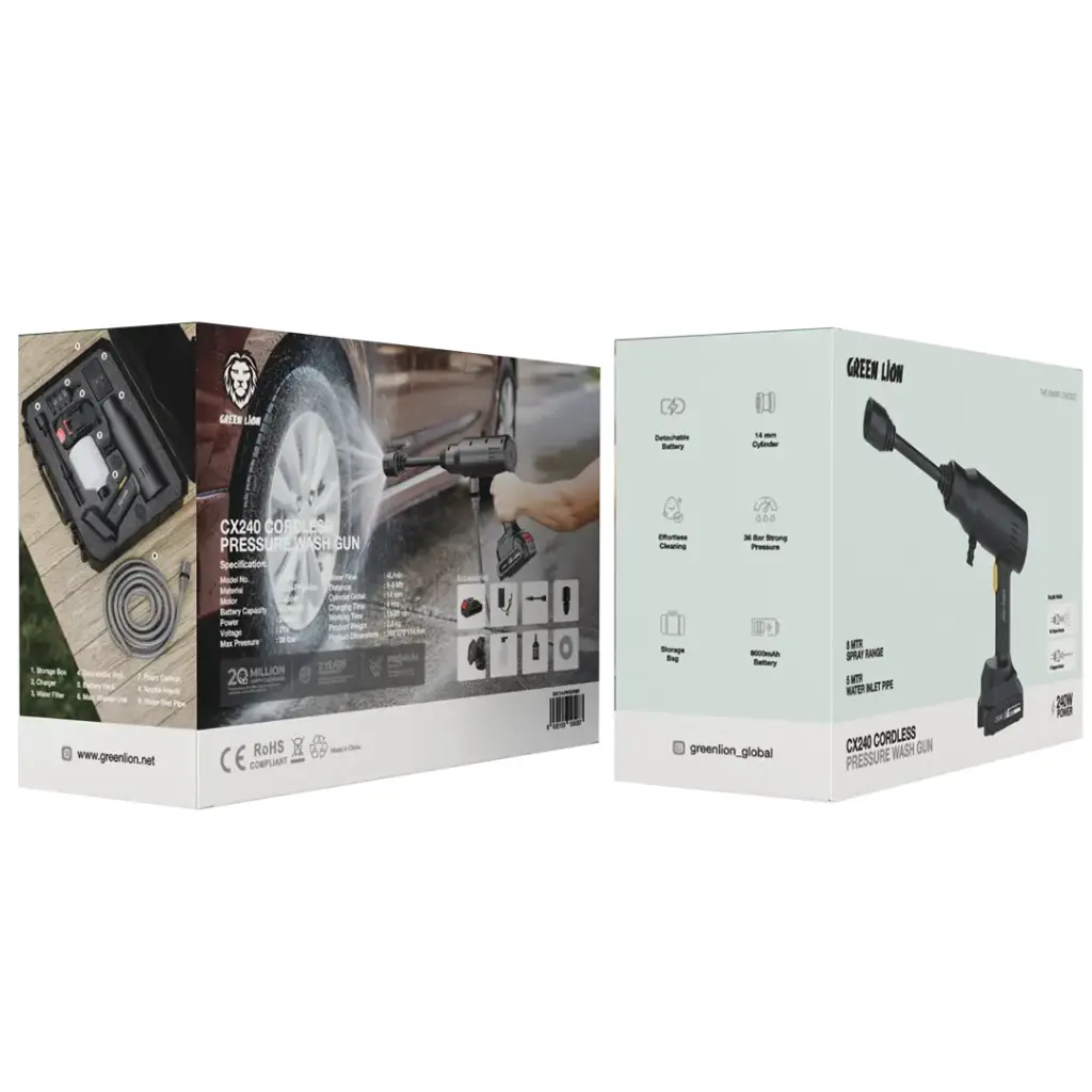 GREEN LION CX240 CORDLESS PRESSURE WASH GUN BLACK GNC240WGUNBK thumbnail 4