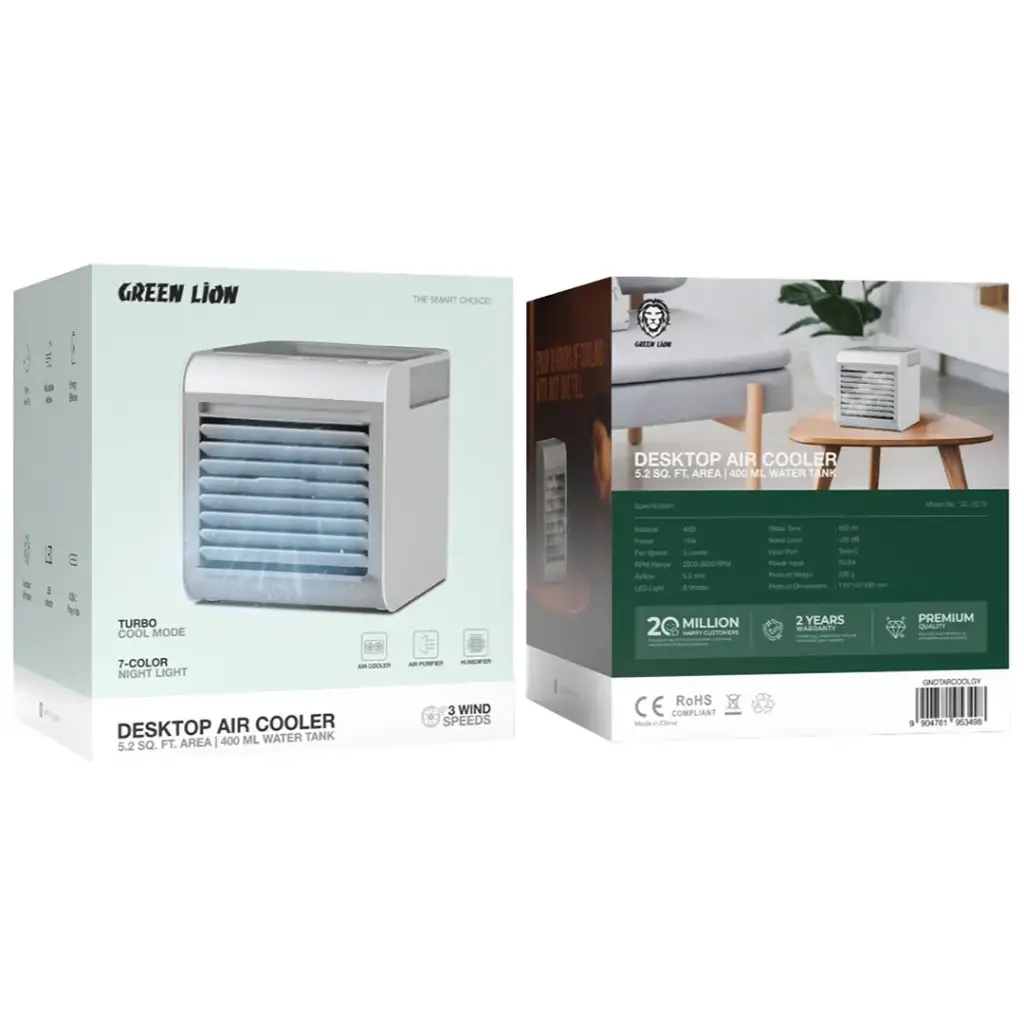 GREEN LION DESKTOP AIR COOLER 400ML GRAY GNDTARCOOLGY thumbnail 3