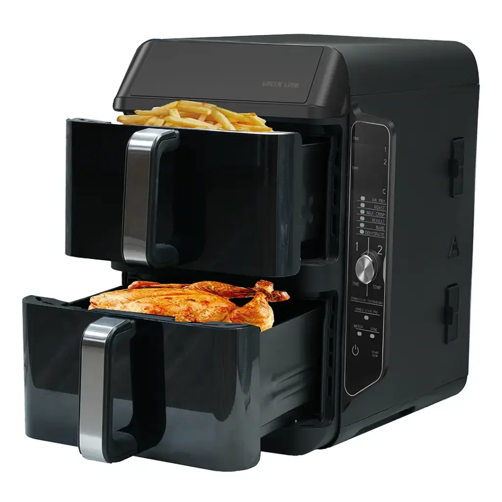 GREEN LION DOUBLE DECKER PRO DIGITAL AIR FRYER BLACK GNDBLDKRPRBK thumbnail 4