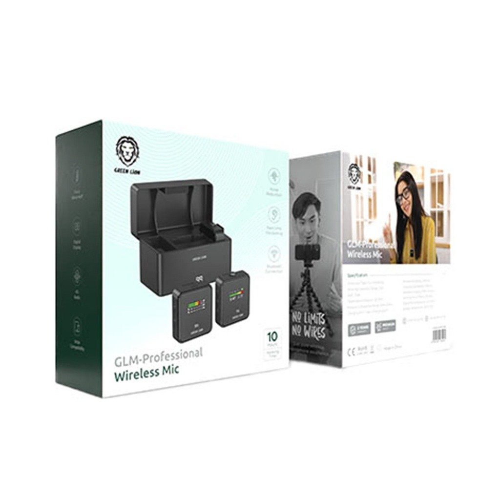 Green Lion GLM-Professional Wireless Microphone in Stylish Black - GNPGLMWMICBK thumbnail 3
