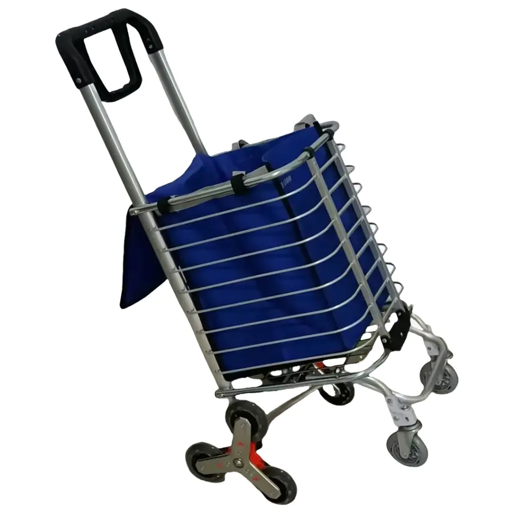 GREEN LION FOLDABLE SHOPPING TROLLEY SILVER GNFLDSHPTRS thumbnail 3