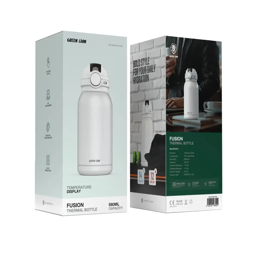 GREEN LION FUSION THERMAL BOTTLE WHITE GNFUSTMBTLWH