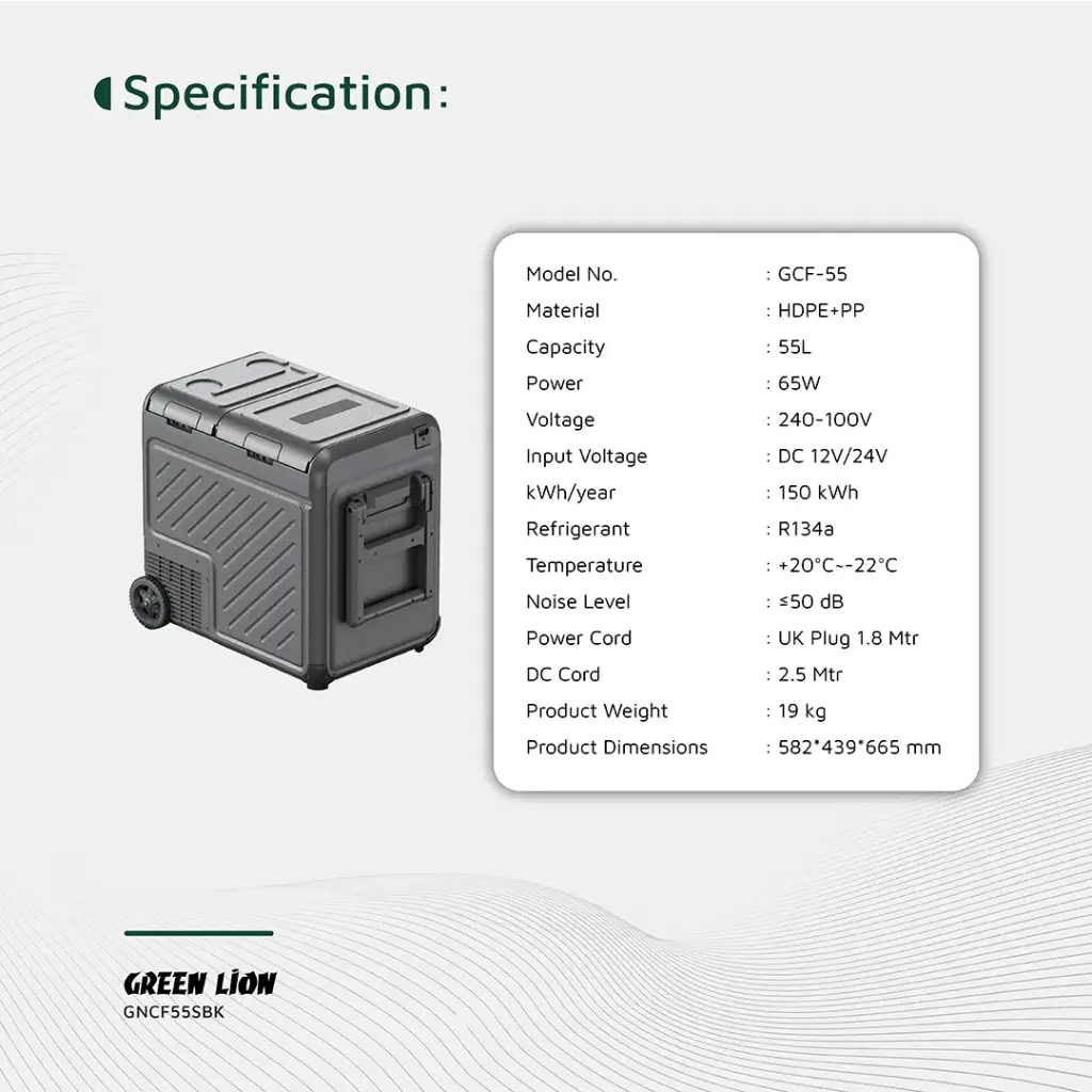 GREEN LION GCF-55 CAR FRIDGE BLACK GNCF55SBK thumbnail 8
