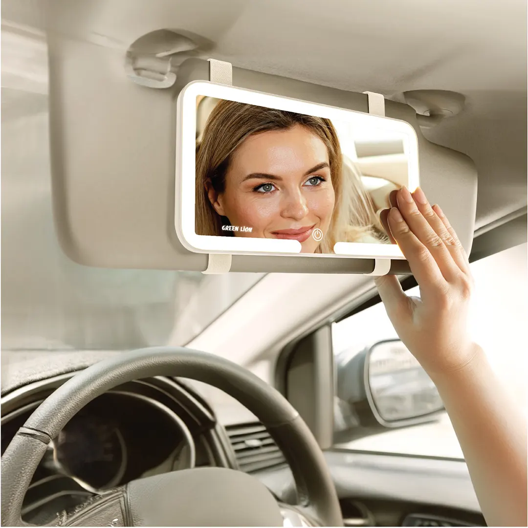 GREEN LION GMR-48 CAR MAKEUP MIRROR BIEGE GNCARMKMIRBG thumbnail 2