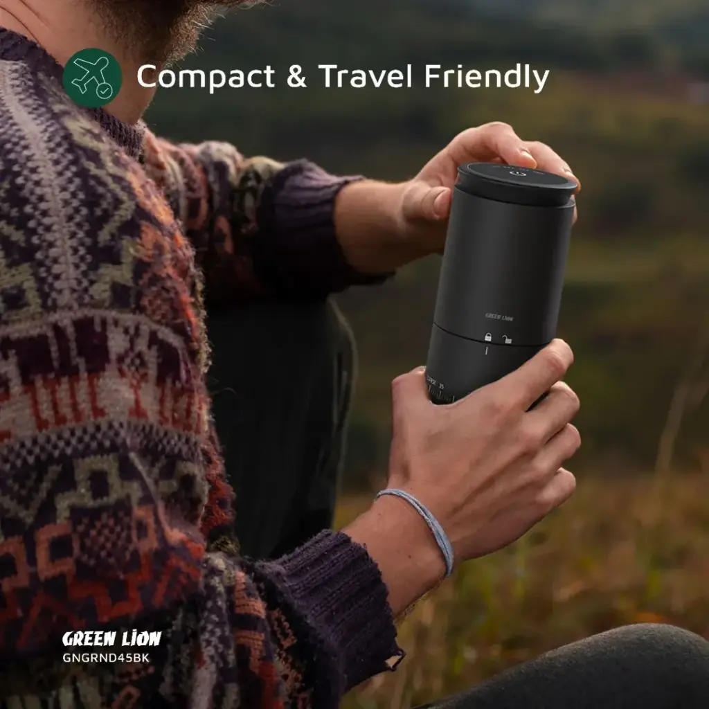 GREEN LION GRIND PRO COFFEE GRINDER RECHARGEABLE BLACK GNGRND45BK thumbnail 3