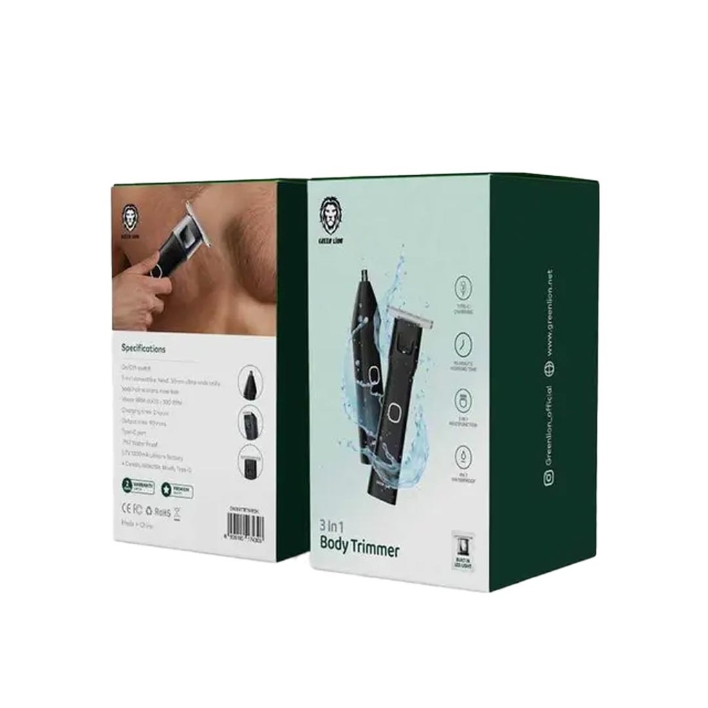 GREEN LION 3 IN 1 BODY TRIMMER 1200MAH BLACK GN3N1TRTMRBK thumbnail 7