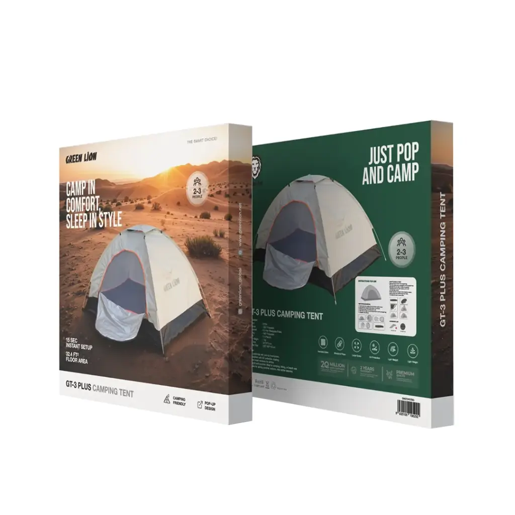 GREEN LION CAMPING TENT BEIGE GT3-PLUS GNGT3PSTBG thumbnail 2
