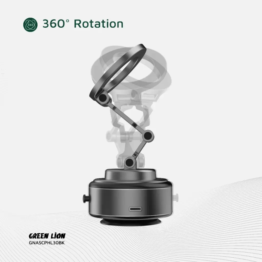 GREEN LION AUTO SUCTION PHONE HOLDER MATTE BLACK GX-30 GNASCPHL30BK thumbnail 5