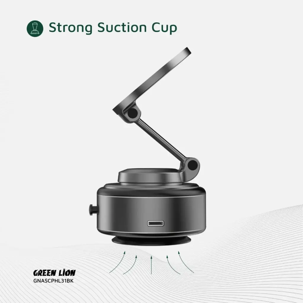 GREEN LION AUTO SUCTION PHONE HOLDER MATTE BLACK GX-31 GNASCPHL31BK thumbnail 5