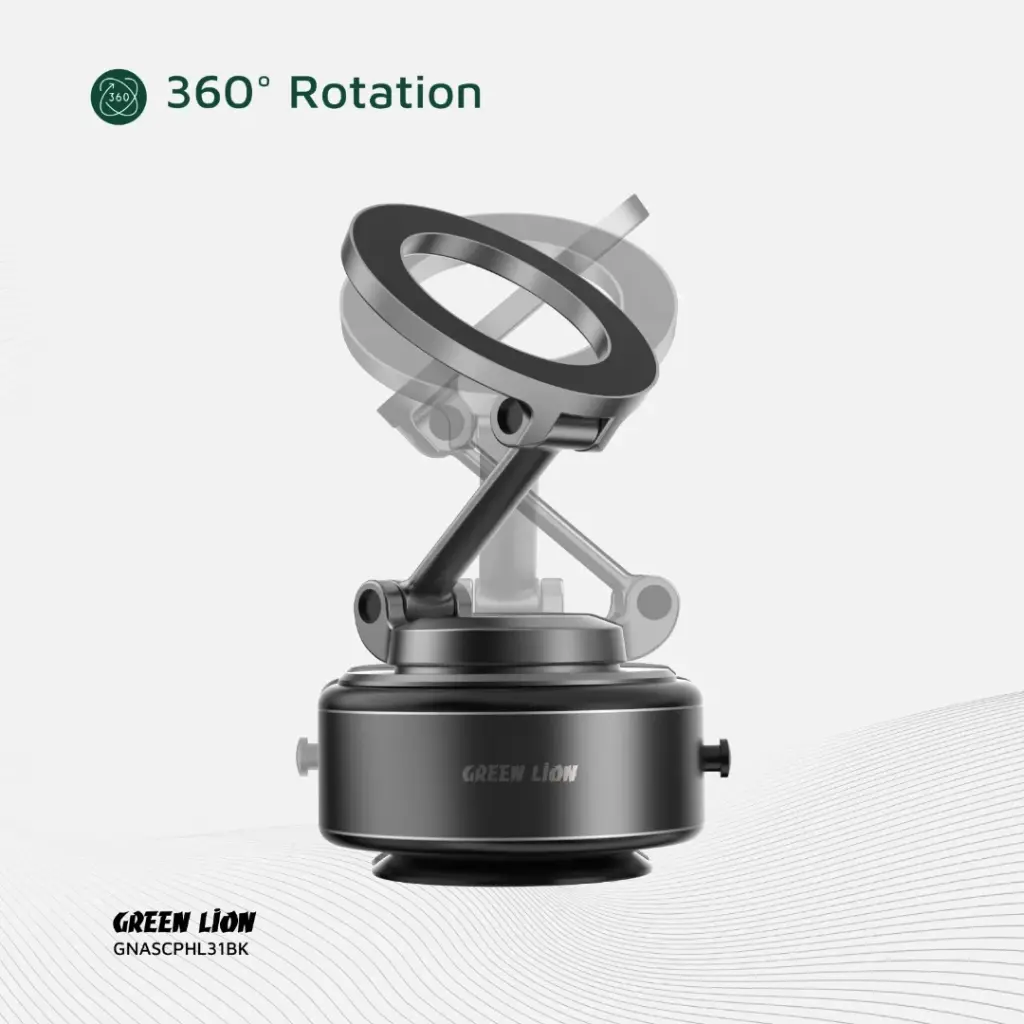 GREEN LION AUTO SUCTION PHONE HOLDER MATTE BLACK GX-31 GNASCPHL31BK thumbnail 2